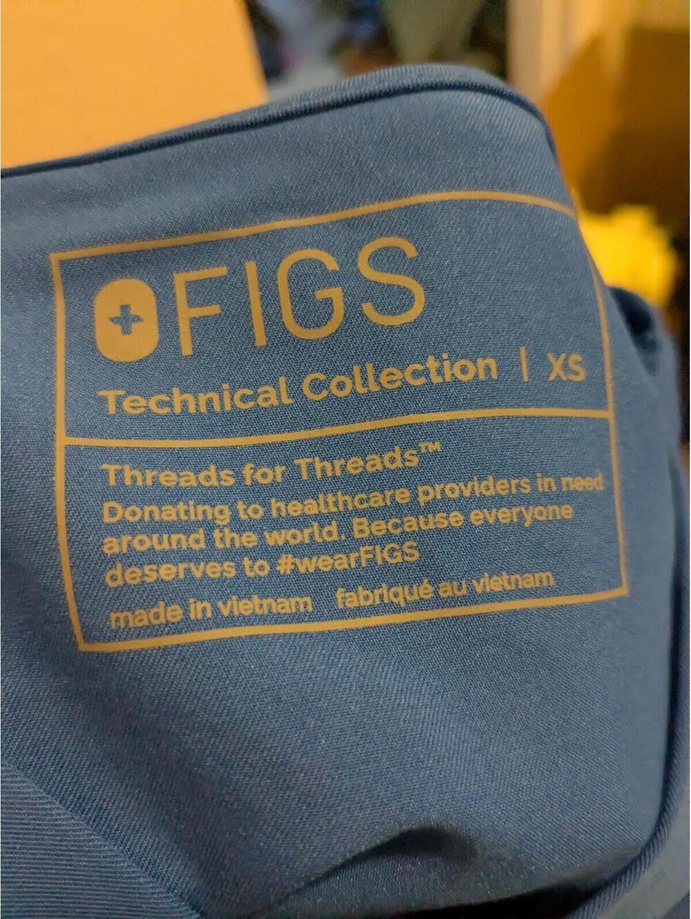 FIGS Size XS Leon Scrub Top & HW Pants Sz S Scrub Set Royal Blue Women NWT Rare - Picture 2 of 3